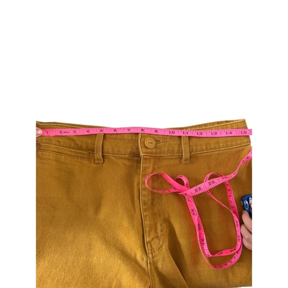 Universal Thread Mustard Yellow Wide Leg High Rise Cropped Pants Womens 12/31 - Picture 11 of 12
